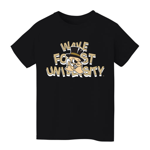 Wake Forest Demon Deacons WF Boys Game Day Black Cotton Short Sleeve Tee