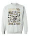WF Demon Deacons Hand Sketched Vive La Fete Impressions White Cotton Crewneck Sweatshirt for Women