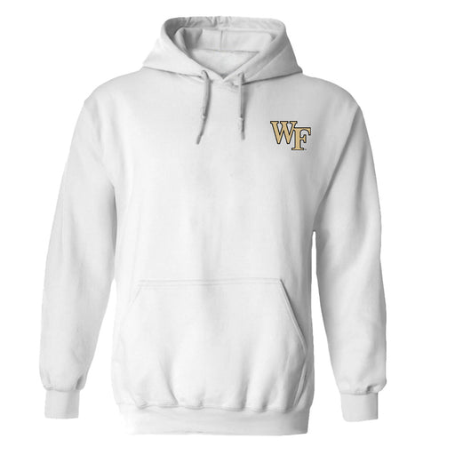 Wake Forest Demon Deacons WF Hand Sketched Vive La Fete Impressions Artwork White Cotton Fleece Long Sleeve Hoodie