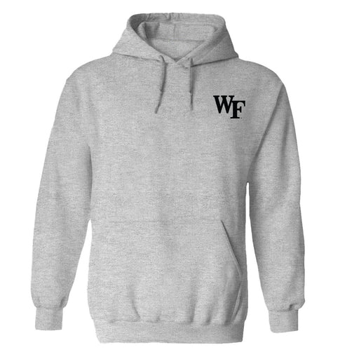 Wake Forest Demon Deacons WF Hand Sketched Vive La Fete Impressions Artwork Gray Cotton Fleece Long Sleeve Hoodie