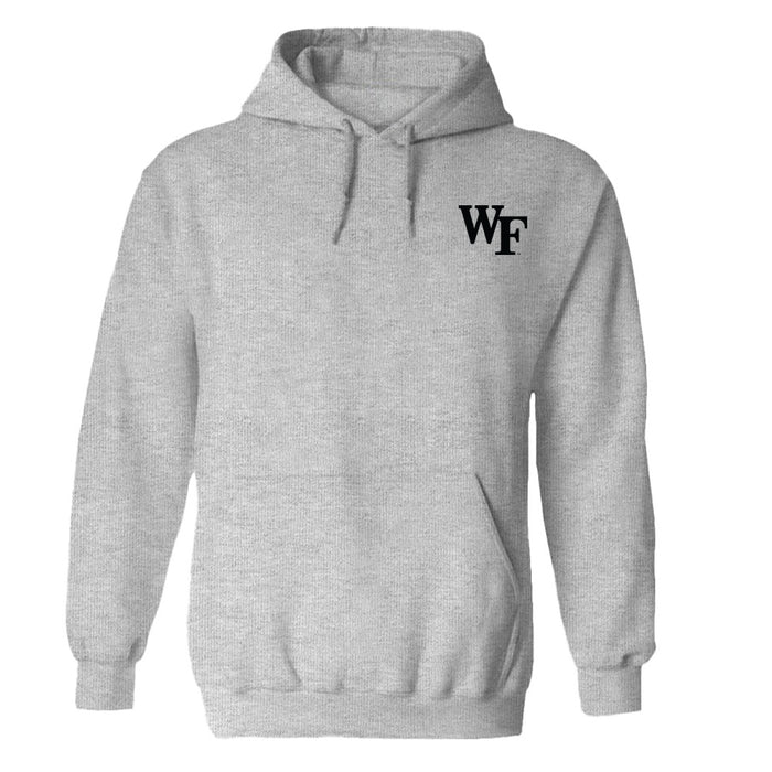 Wake Forest Demon Deacons WF Hand Sketched Vive La Fete Impressions Artwork Gray Cotton Fleece Long Sleeve Hoodie