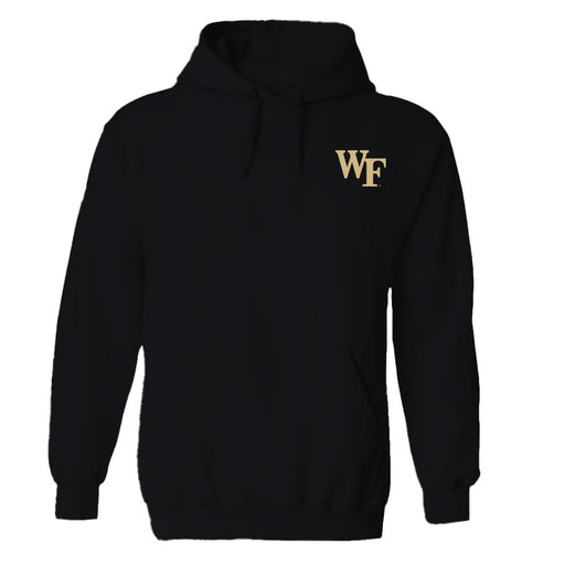 Wake Forest Demon Deacons WF Hand Sketched Vive La Fete Impressions Artwork Black Cotton Fleece Long Sleeve Hoodie