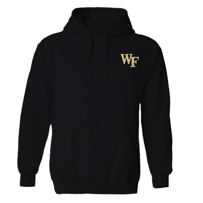 Wake Forest Demon Deacons WF Hand Sketched Vive La Fete Impressions Artwork Black Cotton Fleece Long Sleeve Hoodie