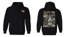 Wake Forest Demon Deacons WF Hand Sketched Vive La Fete Impressions Artwork Black Cotton Fleece Long Sleeve Hoodie - Vive La Fête - Online Apparel Store