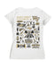 WF Demon Deacons Hand Sketched Vive La Fete Impressions Artwork White Women Cotton Short Sleeve V-Neck Tshirt - Vive La Fête - Online Apparel Store