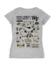 Wake Forest Demon Deacons WF Hand Sketched Vive La Fete Impressions Artwork Grey Women Cotton Short Sleeve V-Neck Tshirt - Vive La Fête - Online Apparel Store
