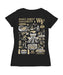 Wake Forest Demon Deacons Hand Sketched Vive La Fete Impressions Artwork Black Women Cotton Short Sleeve V-Neck Tshirt - Vive La Fête - Online Apparel Store