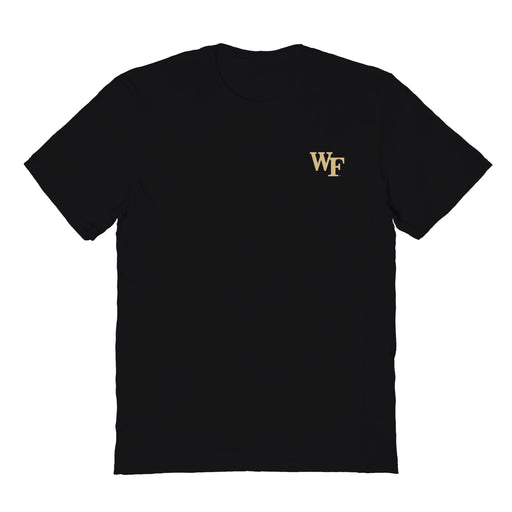 WF Demon Deacons Vive La Fete Impressions Artwork Black Womens Cotton Tshirt