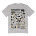 Wake Forest Demon Deacons WF Hand Sketched Vive La Fete Impressions Grey Cotton Tshirt for Women