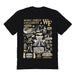 Wake Forest Demon Deacons WF Hand Sketched Vive La Fete Impressions Black Cotton Tshirt for Women
