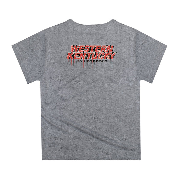 Western Kentucky Hilltoppers Original Dripping Football Helmet Heather Gray T-Shirt by Vive La Fete - Vive La Fête - Online Apparel Store