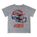 Western Kentucky Hilltoppers Original Dripping Football Helmet Heather Gray T-Shirt by Vive La Fete