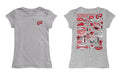 Western Kentucky Hilltoppers Hand Sketched Vive La Fete Impressions Artwork Grey Girls Cotton Short Sleeve Tee - Vive La Fête - Online Apparel Store