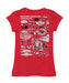 Western Kentucky Hilltoppers Hand Sketched Vive La Fete Impressions Artwork Red Girls Cotton Short Sleeve Tee - Vive La Fête - Online Apparel Store
