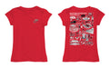 Western Kentucky Hilltoppers Hand Sketched Vive La Fete Impressions Artwork Red Girls Cotton Short Sleeve Tee - Vive La Fête - Online Apparel Store