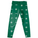 Northwest Missouri State Bearcats Vive La Fete Girls All Over Two Logos Elastic Waist Classic Play Green Leggings Tights