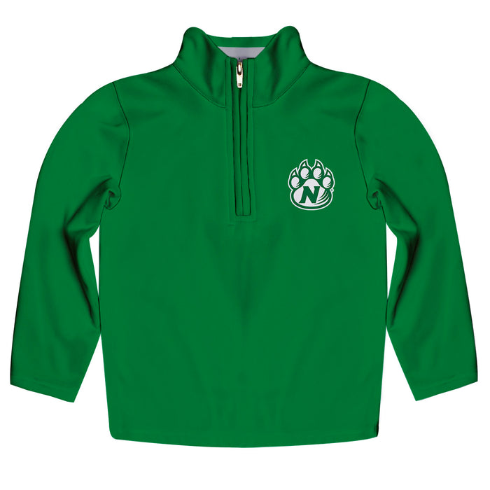 Northwest Missouri Bearcats Vive La Fete Logo and Mascot Name Womens Green Quarter Zip Pullover
