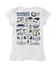 Wingate University Bulldogs Hand Sketched Vive La Fete Impressions Artwork White Girls Cotton Short Sleeve Tee - Vive La Fête - Online Apparel Store