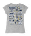 Wingate University Bulldogs Hand Sketched Vive La Fete Impressions Artwork Grey Girls Cotton Short Sleeve Tee - Vive La Fête - Online Apparel Store