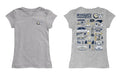 Wingate University Bulldogs Hand Sketched Vive La Fete Impressions Artwork Grey Girls Cotton Short Sleeve Tee - Vive La Fête - Online Apparel Store