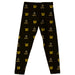 College of Wooster Fighting Scots Vive La Fete Girl All Over Two Logos Elastic Waist Classic Play Yellow Leggings Tights