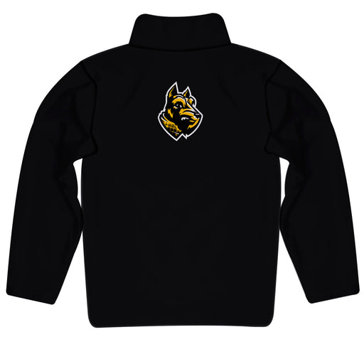 College of Wooster Fighting Scots Vive La Fete Game Day Solid Black Quarter Zip Pullover Sleeves - Vive La Fête - Online Apparel Store