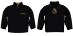 College of Wooster Fighting Scots Vive La Fete Game Day Solid Black Quarter Zip Pullover Sleeves - Vive La Fête - Online Apparel Store
