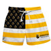 College of Wooster Fighting Scots Vive La Fete Game Day Yellow Flag Swimtrunks V1