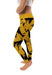 College of Wooster Fighting Scots Vive La Fete Paint Brush Logo on Waist Women Yellow Yoga Leggings - Vive La Fête - Online Apparel Store
