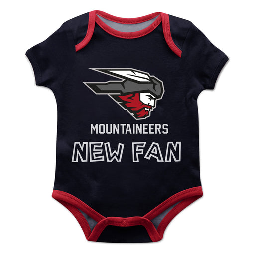 Western Colorado Mountaineer Vive La Fete Infant Game Day Black Short Sleeve Onesie New Fan Logo and Mascot Bodysuit