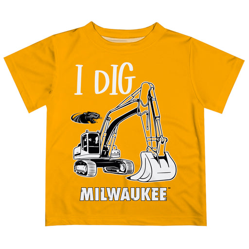 Wisconsin Milwaukee Panthers Vive La Fete Excavator Boys Game Day Gold Short Sleeve Tee