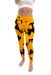 Wisconsin Milwaukee Panthers Vive La Fete Paint Brush Logo on Waist Women Gold Yoga Leggings