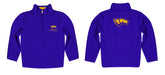 UWSP University of Wisconsin Stevens Point Pointers Vive La Fete Game Day Solid Purple Quarter Zip Pullover Sleeves - Vive La Fête - Online Apparel Store