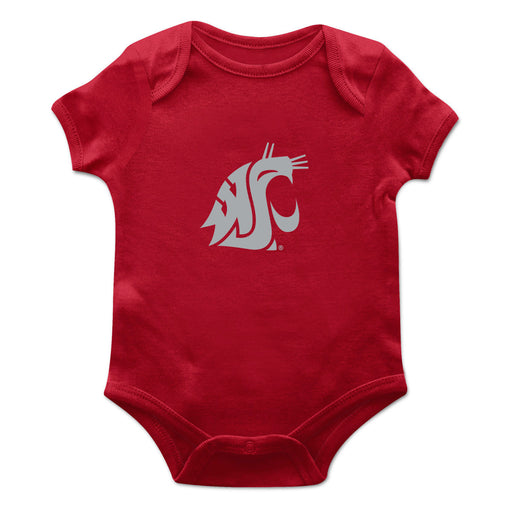 Washington State University WSU Cougars Cotton Short Sleeve Bodysuit Red