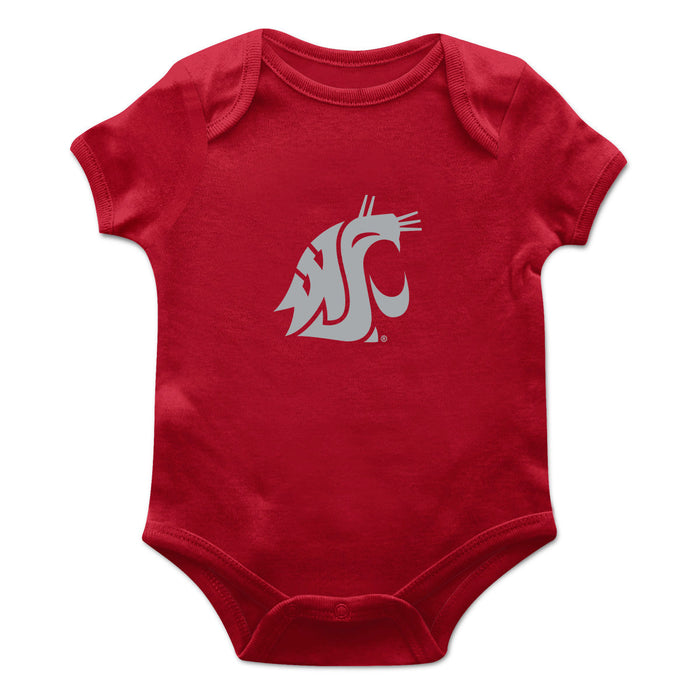 Washington State University WSU Cougars Cotton Short Sleeve Bodysuit Red