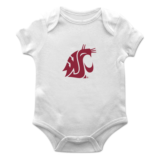 Washington State University WSU Cougars Cotton Short Sleeve Bodysuit White
