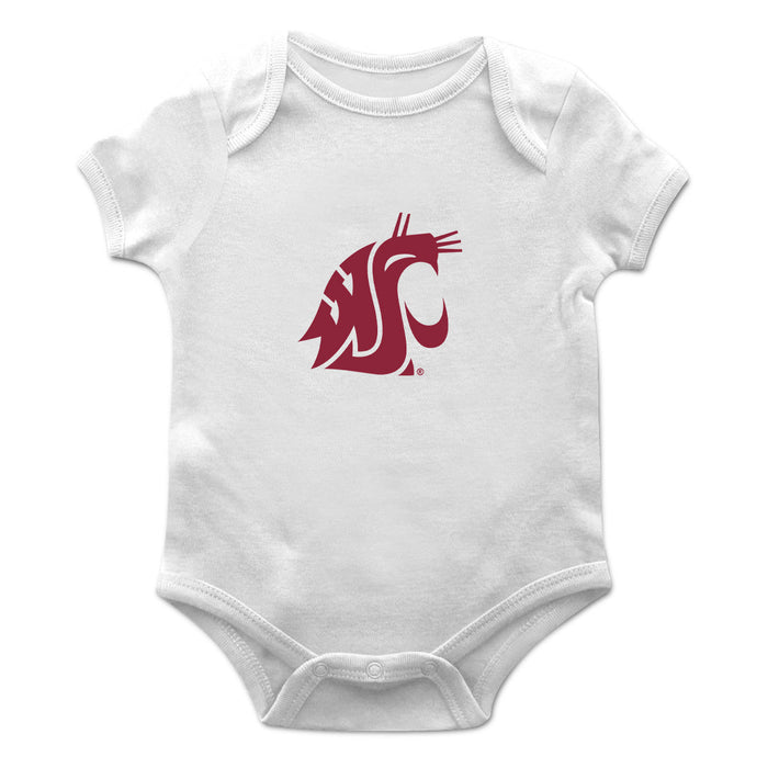 Washington State University WSU Cougars Cotton Short Sleeve Bodysuit White