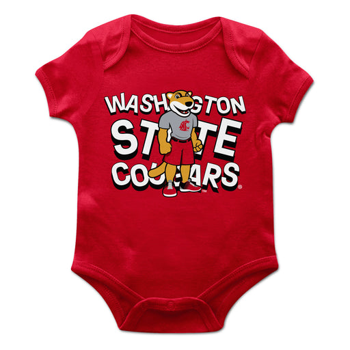 Washington State Cougars WSU Vive La Fete Infant Game Day Red Short Sleeve Bodysuit