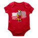 Washington State Cougars WSU Vive La Fete Infant Game Day Red Short Sleeve Bodysuit