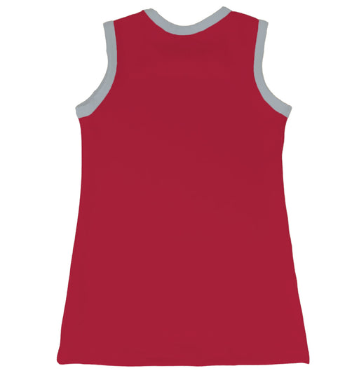 Washington State Cougars WSU Sleeveless Cheerleader A Line Dress White and Red - Vive La Fête - Online Apparel Store