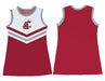 Washington State Cougars WSU Sleeveless Cheerleader A Line Dress White and Red - Vive La Fête - Online Apparel Store
