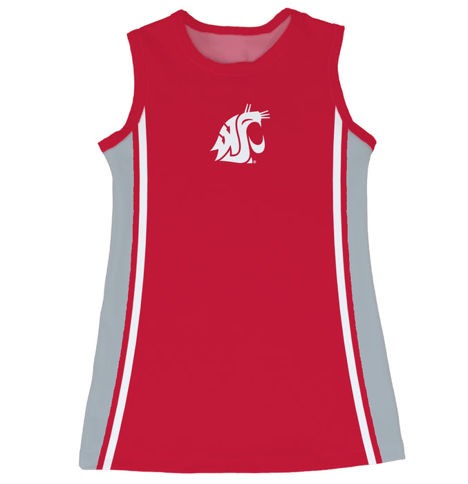 Washington State Cougars WSU Sleeveless Cheerleader A Line Dress Red