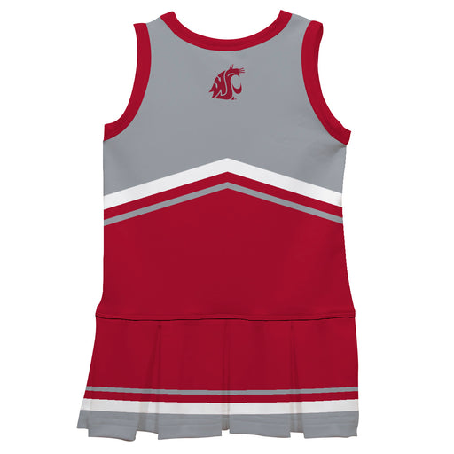 Washington State Cougars WSU Vive La Fete Game Day Gray and Red Sleeveless Chearleader Dress - Vive La Fête - Online Apparel Store