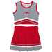 Washington State Cougars WSU Vive La Fete Game Day Gray and Red Sleeveless Chearleader Set