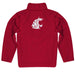 Washington State University WSU Cougars Vive La Fete Game Day Solid Crimson Quarter Zip Pullover Sleeves - Vive La Fête - Online Apparel Store