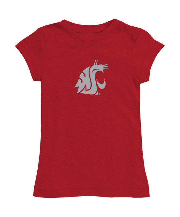 Washington State University WSU Cougars Girl´s Fitted Cotton T-shirt Red