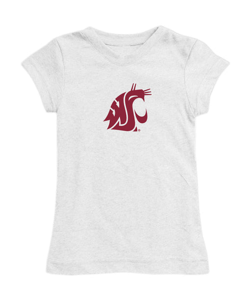 Washington State University WSU Cougars Girl´s Fitted Cotton T-shirt White