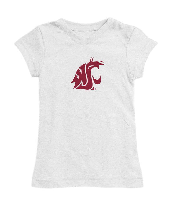 Washington State University WSU Cougars Girl´s Fitted Cotton T-shirt White