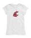 Washington State University WSU Cougars Girl´s Fitted Cotton T-shirt White