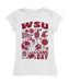 Washington State Cougars WSU Girl´s Fitted Cotton T-shirt White